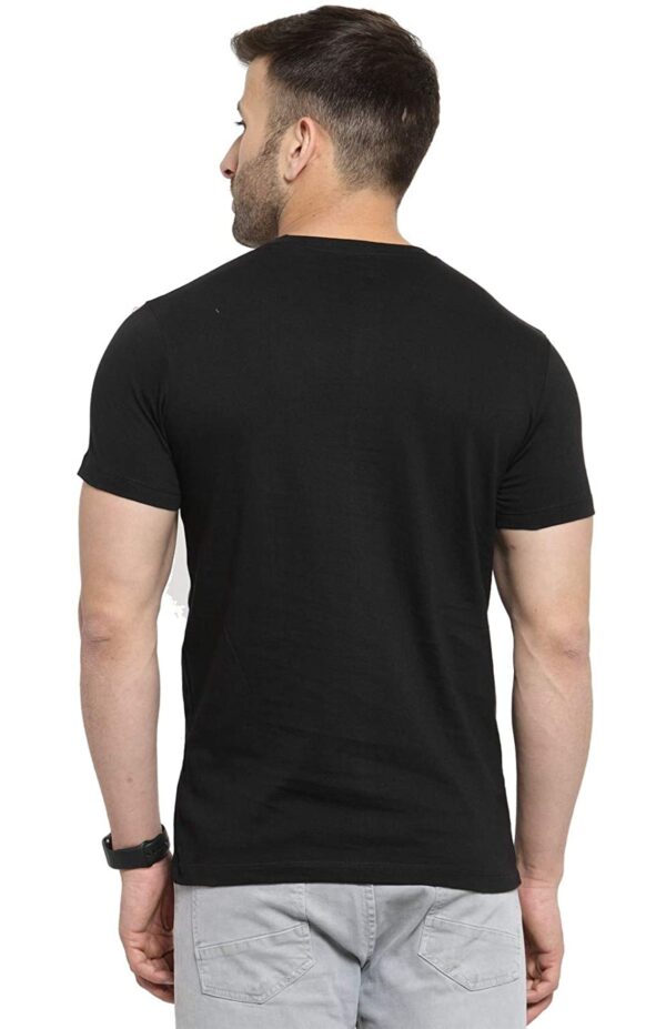 "Lord Hanuman G" Face Round Neck Black Polyester T-Shirt - Image 3