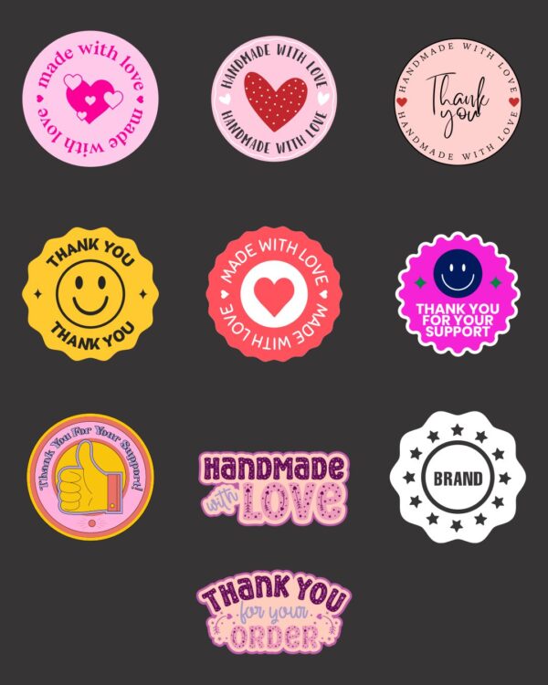 CUTOMISED THANK YOU STICKERS 1.5 INCHS (500 STICKERS) - Image 2