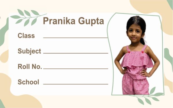 Customized Name Stickers for School Books & Copies (30 Pcs)