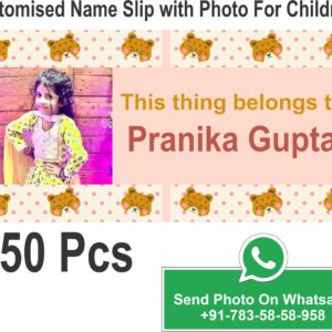 Customized Name Stickers for Bottles, Tiffin, Stationery Item, PVC Vinyl, Water Proof (50 Pcs)